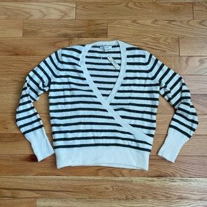 Madewell Soft Striped Wrap Sweater